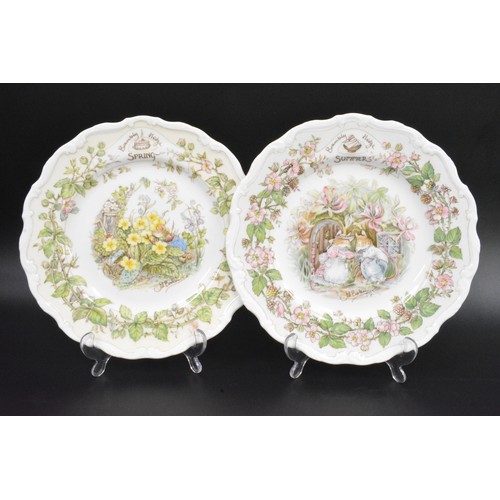 22 - Royal Doulton Bramley Hedge 'Seasons' plates to include Summer, Winter, Spring and Autumn, Snow Ball... 