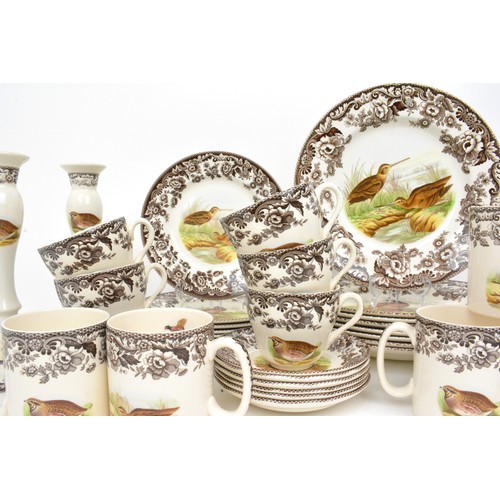 41 - Spode Woodland Series  - Plates, side plates, cups and saucers, teacups