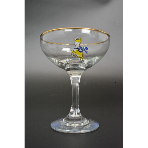 47 - Set of six Babycham glasses