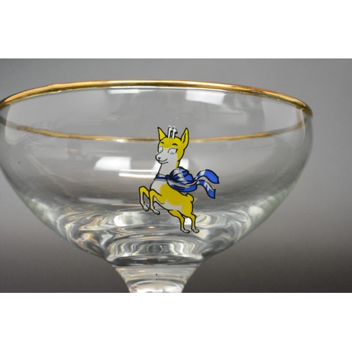 47 - Set of six Babycham glasses