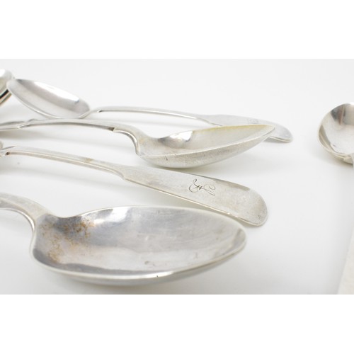 227 - Victorian silver teaspoons (x9), hallmarked mixed dates and makers, approx gross weight 130g.