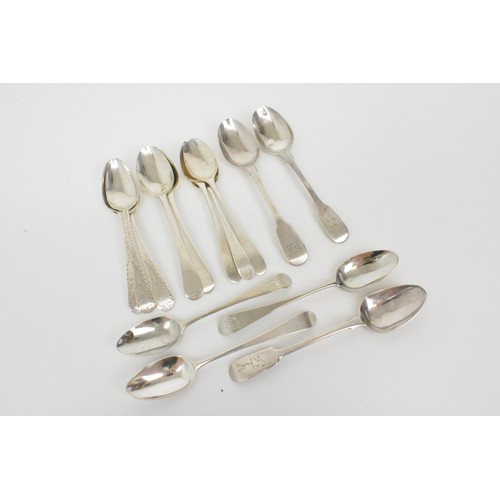 228 - Georgian silver teaspoons, mixed makers and dates, x14, approx gross weight 200g