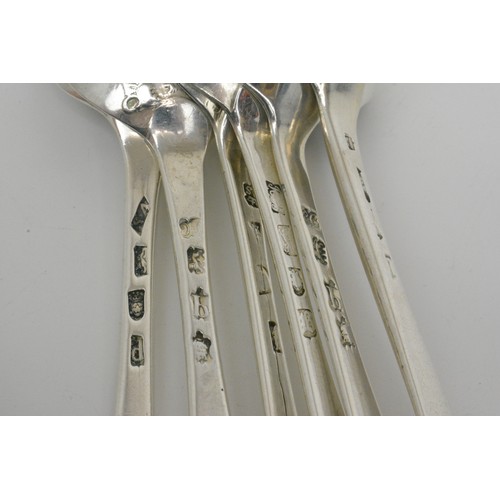 235 - x6 large silver serving spoons, approx gross weight 330g