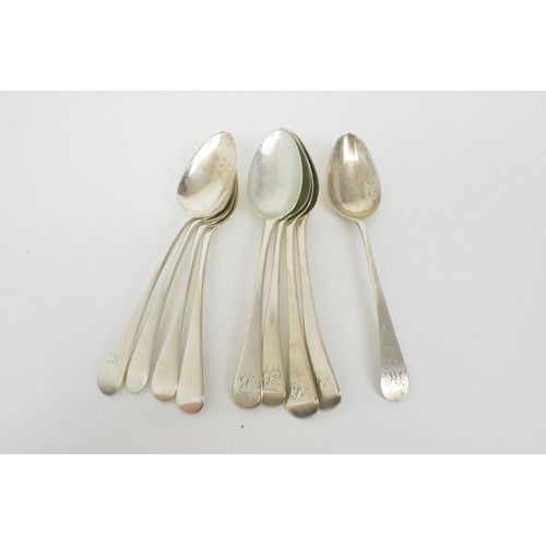 240 - Georgian silver desert spoons, mixed makers and dates, x9, approx gross weight 280g