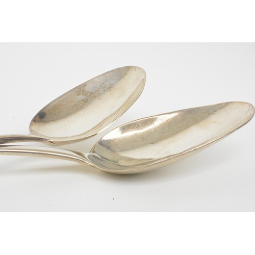 241 - x2 solid silver Old English tablespoons, hallmarked London 1806-7 makers Duncan Urquhart & Naphtali ... 