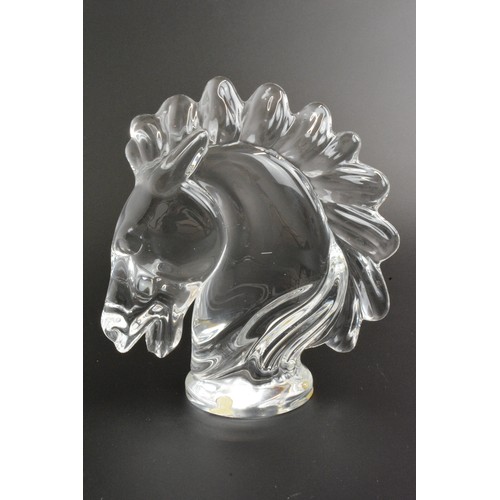 5 - Art Sculpture of stallion head, marked Vannes France to base. height 5