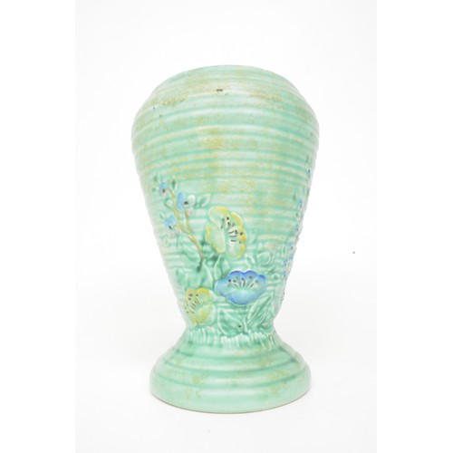 15 - Vintage Falcon vase with budgerigar, design number 874858, 17cms tall, together with 'springtime' fl... 