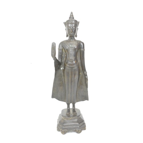 Standing bronze Thai Buddha with modern head approx. H38cm