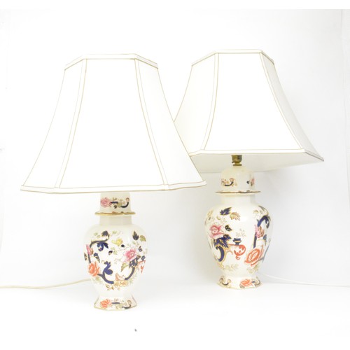 55 - Masons Ironstone Mandalay Table Lamps x2