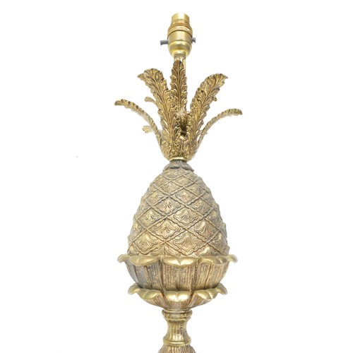 59 - Brass Pineapple lamp on marble base