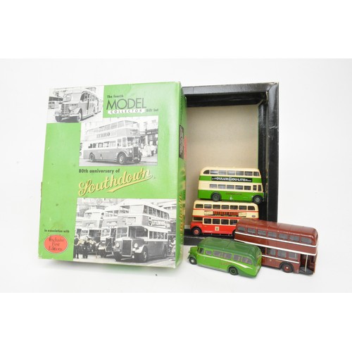 72 - Boxed Corgi and other makes of model buses and coaches, x9 items