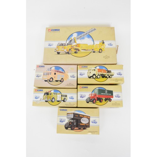 74 - Boxed Corgi and Corgi Classics commercial vehicles and fire engines, x10 items