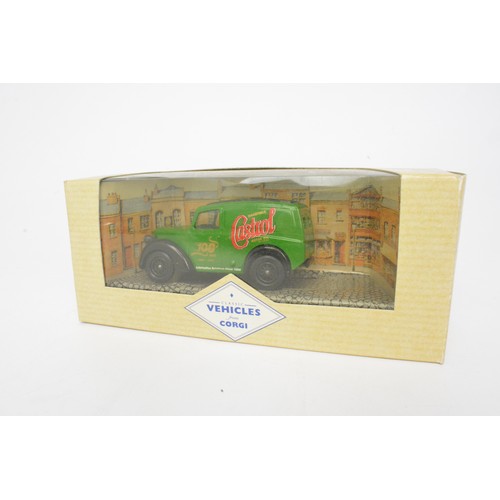 76 - Boxed Corgi vehicles, vans including Police and AA vehicles, a boxed Morris Minor Traveller and othe... 