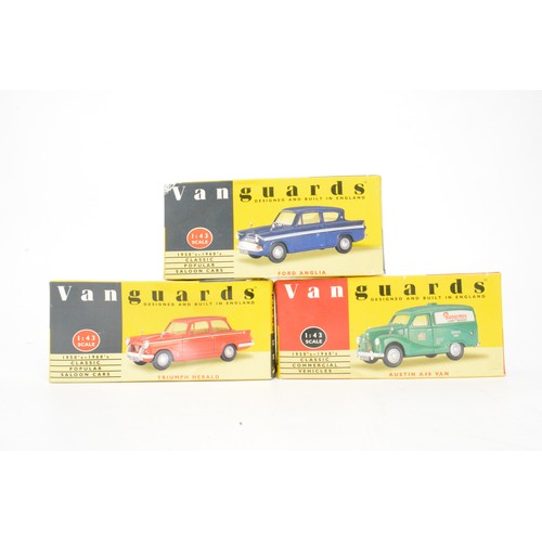 77 - large quantity of boxed/unboxed model vehicles including Vanguards together with selection of model ... 