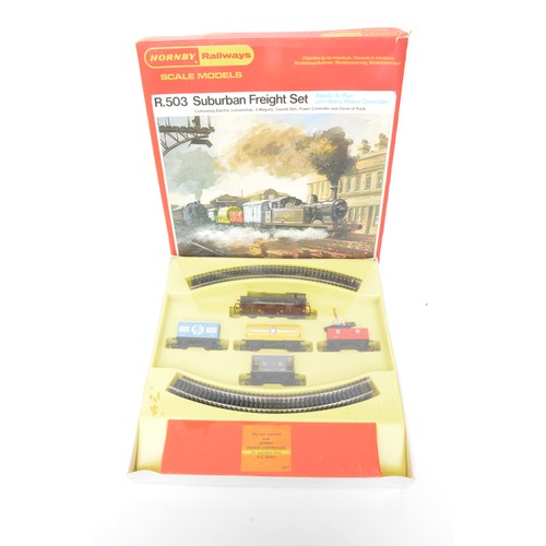 78 - Tri-ang Hornby Model Electric Train set together with boxed Tri-ang Hornby R.503 suburban freight se... 