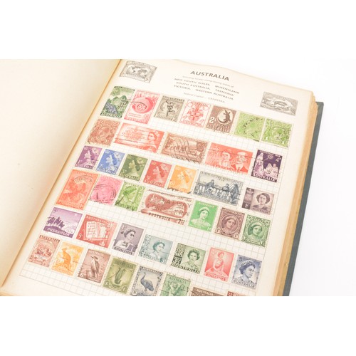 92 - Stanley Gibbons Swift Shaw stamp album containing large quantity of stamps from around the world inc... 