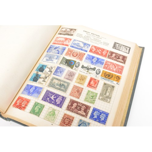 92 - Stanley Gibbons Swift Shaw stamp album containing large quantity of stamps from around the world inc... 