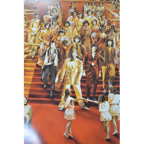 101 - Rolling Stones ‘Only Rock and Roll’ poster print, limited edition 869/5000 with signatures approx. s... 