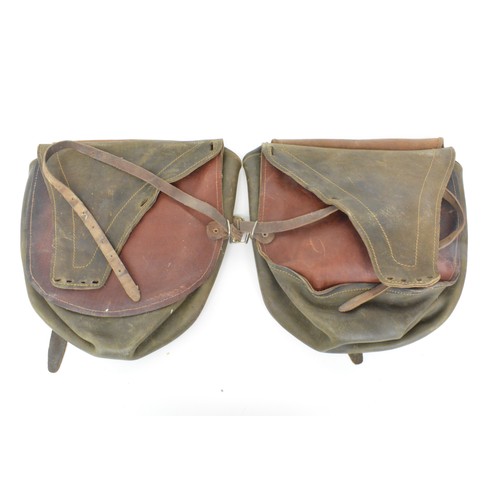 114 - A pair of Tuscan leather horse saddle bags by makers Machiavelli  Firenze.
All Sale proceeds are in ... 