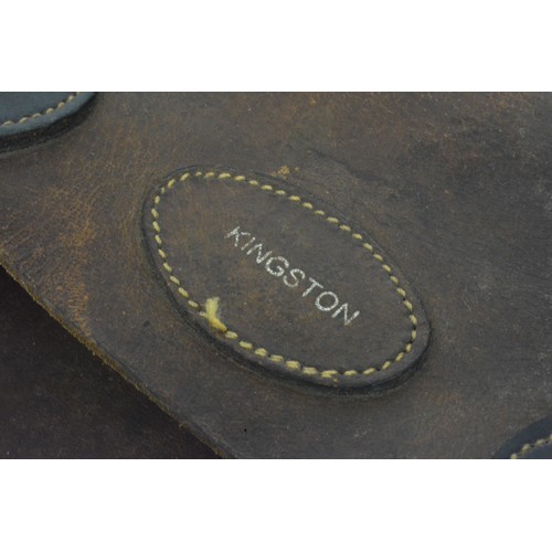 115 - A pair of horse saddle bags with brass fixings 'Kingston'.All Sale proceeds are in aid of Royal Brit... 