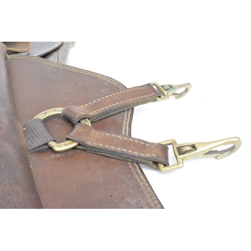 115 - A pair of horse saddle bags with brass fixings 'Kingston'.All Sale proceeds are in aid of Royal Brit... 