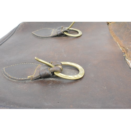 115 - A pair of horse saddle bags with brass fixings 'Kingston'.All Sale proceeds are in aid of Royal Brit... 