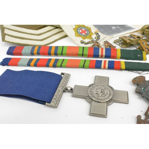 123 - WW2 and later British military badges both metal and cloth, lanyard and others