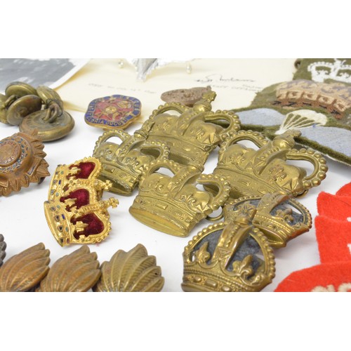 123 - WW2 and later British military badges both metal and cloth, lanyard and others