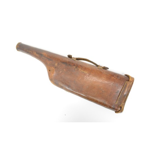 133 - Leather leg of mutton gun case.All Sale proceeds are in aid of Royal British Legion.