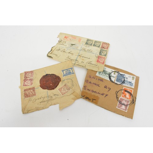 90 - Folder containing Great Britain circulated/uncirculated stamps, varying in eras, some vintage envelo... 