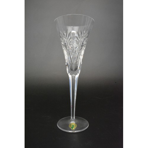 1 - Waterford crystal 6 toasting flutes depicting 'health' part of The Millenium Collection