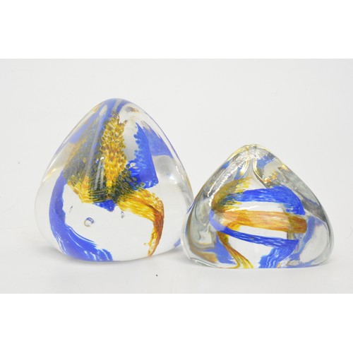 8 - A group of glass paperweights to include one signed (x8)