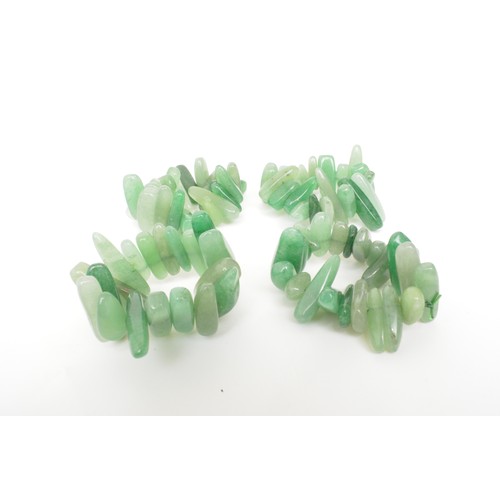 10 - Brazilian Green Aventurine nugget napkin holders (x4). boxed and with Certificate.