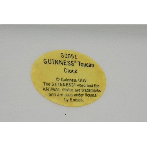 18 - ENESCO Large TOUCAN GUINNESS ADVERTISING CLOCK 