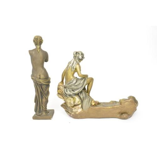 19 - Two bronzed effect Venus/Aphrodite goddess figures. All Sale proceeds to St Helena's Hospice.