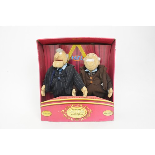 51 - Statler Muppet Show, Waldorf and Statler figures with original box depicting Muppet Show Balcony. si...