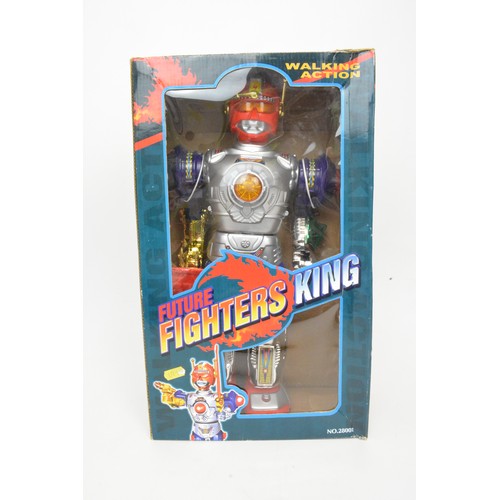 61 - Feng Yuan Future Fighters King figurine NO. 28001, Battery operated, walking action as new. Together... 