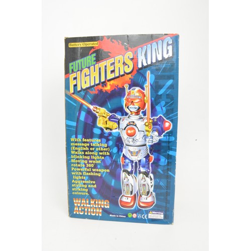 61 - Feng Yuan Future Fighters King figurine NO. 28001, Battery operated, walking action as new. Together... 