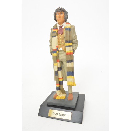 65 - Doctor Who figures - Tom Baker, Patrick Troughton and William Hartnell, with boxes. Approx Height, 2... 