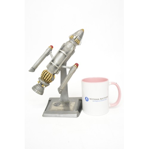 66 - Star Trek - First Contact Phoenix, Pewter model by John Eaves, Signature Edition. Collection only.