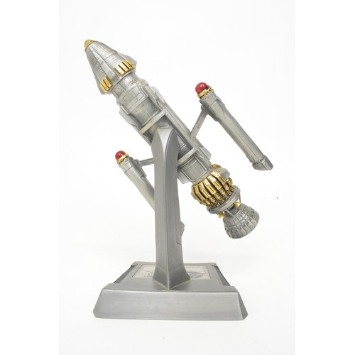 66 - Star Trek - First Contact Phoenix, Pewter model by John Eaves, Signature Edition. Collection only.