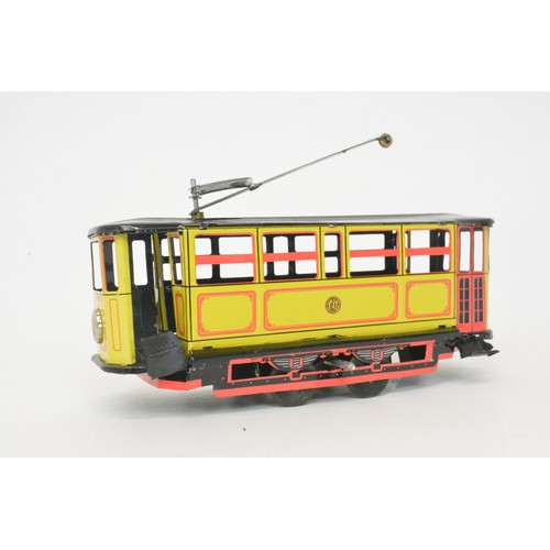 70 - vintage 1960's Metal wind-up 'super locomotive' train - Yone, Japan no.2188, tinplate wind-up Tram w... 