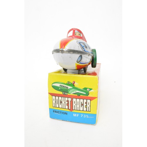 71 - vintage 1960's Rocket Racer, friction movement with siren in original box