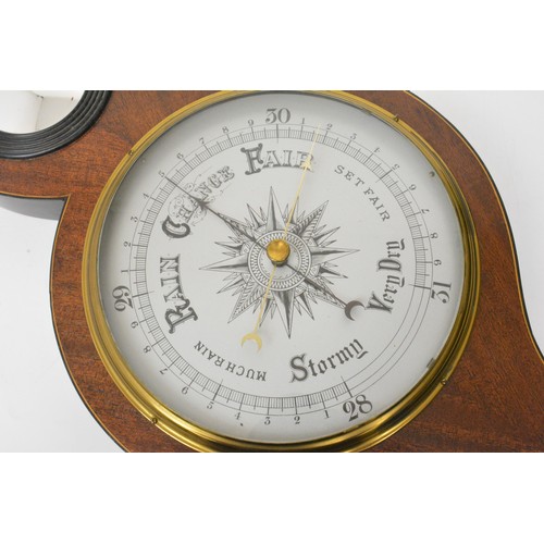 130 - Vintage Barometer with decorative finial to top. Approx. size 96 cms tall, 28cms widest point