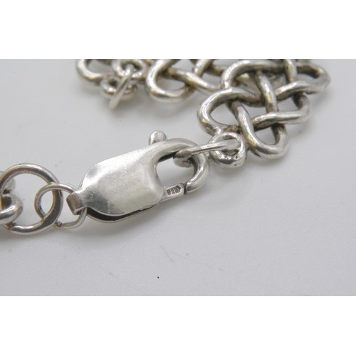 236 - 925 silver bracelet 'musical note symbols together with 925 matching ring size m/n.  together with 9... 