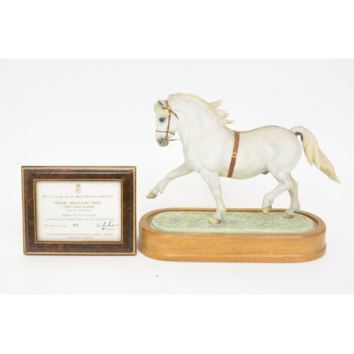 Royal Worcester 1966 model of The Welsh Mountain Pony "Coed Coch Planed" -modelled by Doris Lindner - limited edition with certificate no.96/500