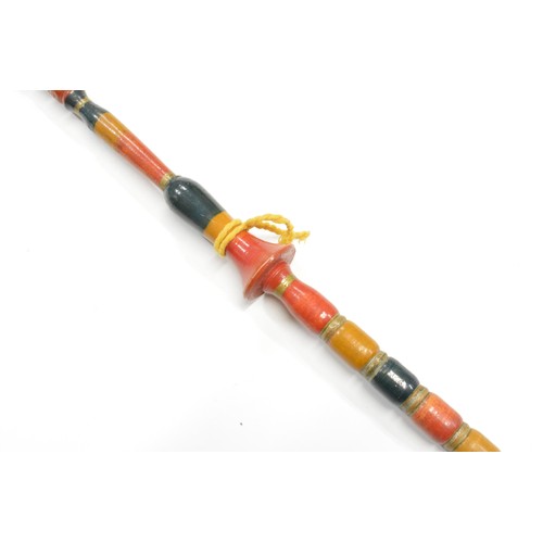 120 - Primitive wool processing tool, distaff spinning