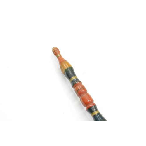 120 - Primitive wool processing tool, distaff spinning