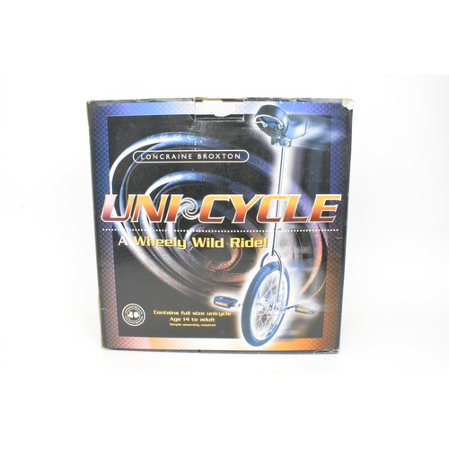 137 - Longcraine Broxton Full Size Uni Cycle, complete with box, suitable for age 14 to adult.