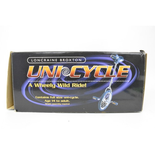 137 - Longcraine Broxton Full Size Uni Cycle, complete with box, suitable for age 14 to adult.